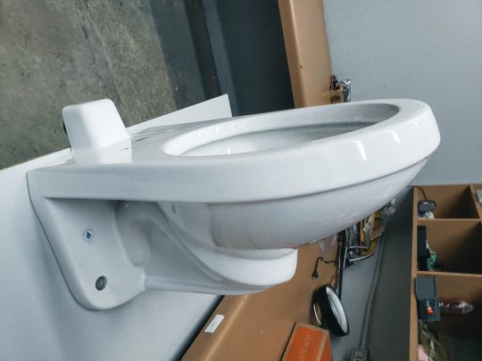 Elongated Wall Hung Toilet Bowl - Back Spud