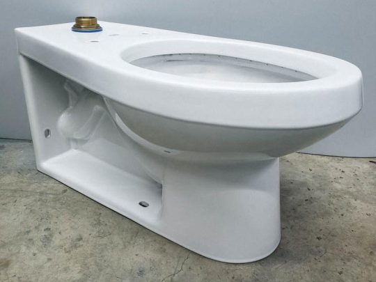 Elongated ADA Height Back-to-Wall Toilet Bowl - Top Spud, "P" Trap