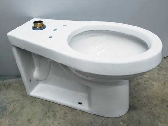 Elongated Back-to-Wall Toilet Bowl - Top Spud, "P" Trap